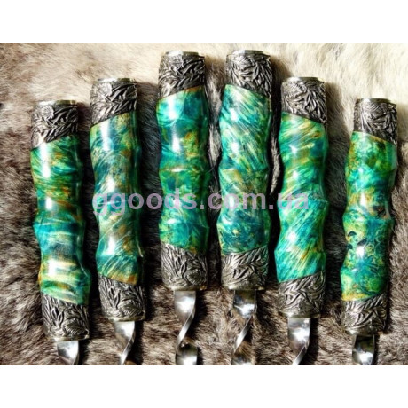 Набор шампуров Лесные с деревянными ручками