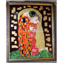 Витражная картина «Поцелуй» Г. Климт