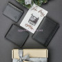 Подарочный набор кожаных аксессуаров черный "Милан"