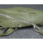 Кожаный женский рюкзак оливковый