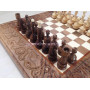 Шахматы-нарды деревянные ручной работы Львы