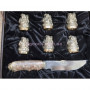 Набор рюмок с ножом Казаки в деревянной шкатулке