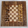 Шахматы-нарды деревянные ручной работы Рыцарский поединок 