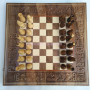 Деревянные шахматы нарды Бой за корону