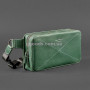 Кожаная поясная сумка зеленая Dropbag maxi 