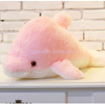 Светящийся плюшевый дельфин розовый