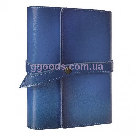 Ежедневник со съемной обложкой кожаный недатированный А5 "Лофт" синий