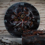 Часы в стиле Лофт темное дерево