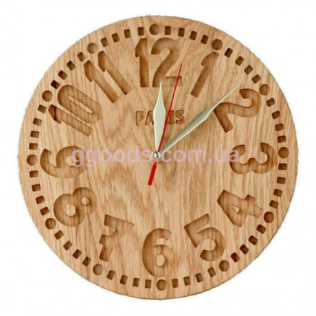 Часы настенные деревянные Париж
