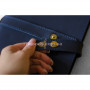 Ежедневник кожаный со сменным блоком листов "Маршал синий" на ремешке