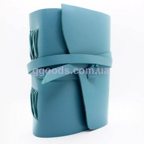 Блокнот кожаный голубой А5 чистые листы Comfy strap