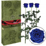 Розы Florich Синий сапфир 3 шт в подарочной упаковке