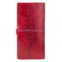 Тревел-кейс большой кожаный кошелек для паспорта и авиабилетов красный "Mehendi Classic"