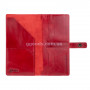 Тревел-кейс большой кожаный кошелек для паспорта и авиабилетов красный "Mehendi Classic"