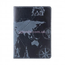 Обложка для паспорта "7 Wonders of the World" синяя