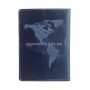 Обложка для паспорта "World Map" голубая
