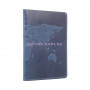 Обложка для паспорта "World Map" голубая
