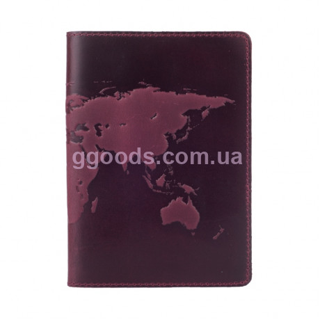 Обложка для паспорта "World Map" фиолетовая
