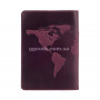 Обложка для паспорта "World Map" фиолетовая