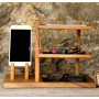 Деревянный органайзер для смартфона и аксессуаров EW-37