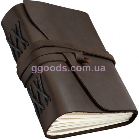 Блокнот кожаный А5 темно-коричневый в линию Comfy strap
