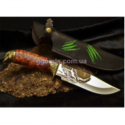 Нож Хищник с коричневой рукоятью