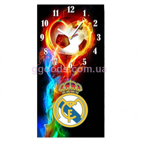 Часы ФК Реал Мадрид настенные из стекла