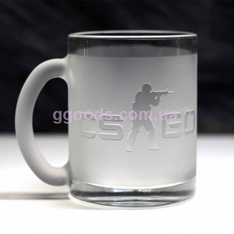Чашка Counter-Strike Go cs go для чая и кофе стеклянная