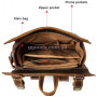 Кожаный дорожный рюкзак Vintage Коричневый 14796