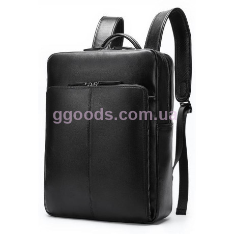 Рюкзак кожаный Винтаж черный с отделением для ноутбука