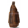 Мужской рюкзак через плечо кожаный винтажный коричневый