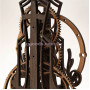 Настенные часы с деревянным механизмом Готика темно-коричневые AllFesCo