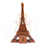 Настенные часы деревянные Эйфелева Башня (Париж, Франция) коричневые AllFesCo