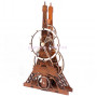 Настенные часы деревянные Эйфелева Башня (Париж, Франция) коричневые AllFesCo