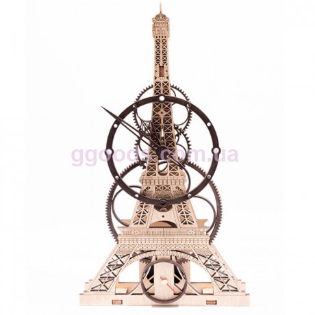 Настенные часы Эйфелева башня черно-белые Париж, Франция
