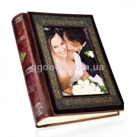 Свадебный фотоальбом в кожаной обложке Battistero 35*35 см Nobili