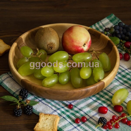 Деревянное блюдо для фруктов и закусок 28 см