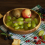 Деревянное блюдо для фруктов и закусок тарелка 26 см