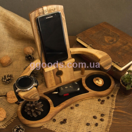 Органайзер для телефона и ключей из дерева