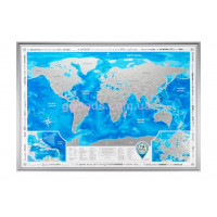 Скретч карта мира на английском языке Discovery Map
