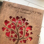 Свадебный фотоальбом Древо любви с деревянной обложкой 