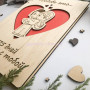 Книга для записи пожеланий "Любовь это" с деревянной обложкой