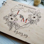 Свадебный альбом с гравировкой в деревянной обложке