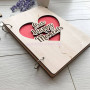 Книга на свадьбу для пожеланий с деревянной обложкой
