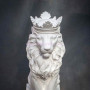 Бюст Лев в короне белый