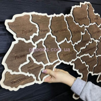 Карта Украины из дерева