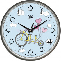 Часы "Велосипед" серебристые