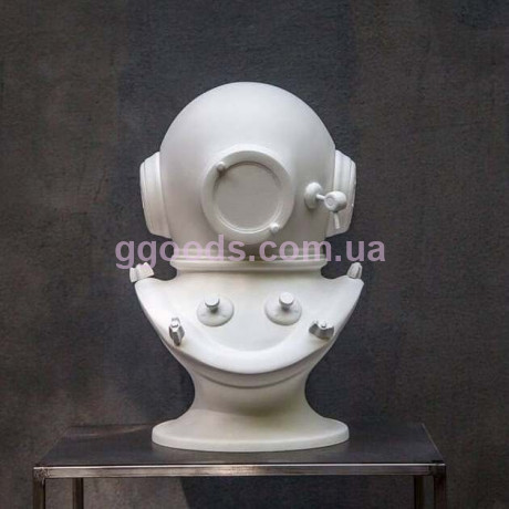Скульптура бюст гипсовая Шлем водолаза белый