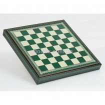 Шахматная доска зеленая с местом для укладки шахмат