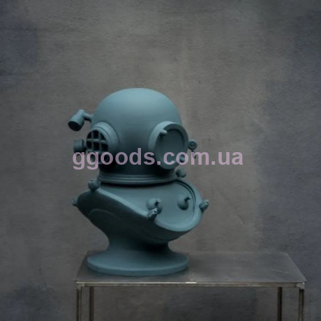 Статуэтка из гипса Шлем водолаза синий